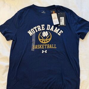 Under Armour Navy Notre Dame Basketball Tee